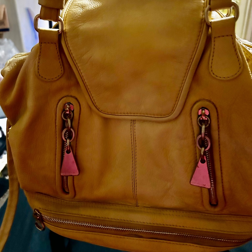 See by Chloe yellow leather bag  with tassel